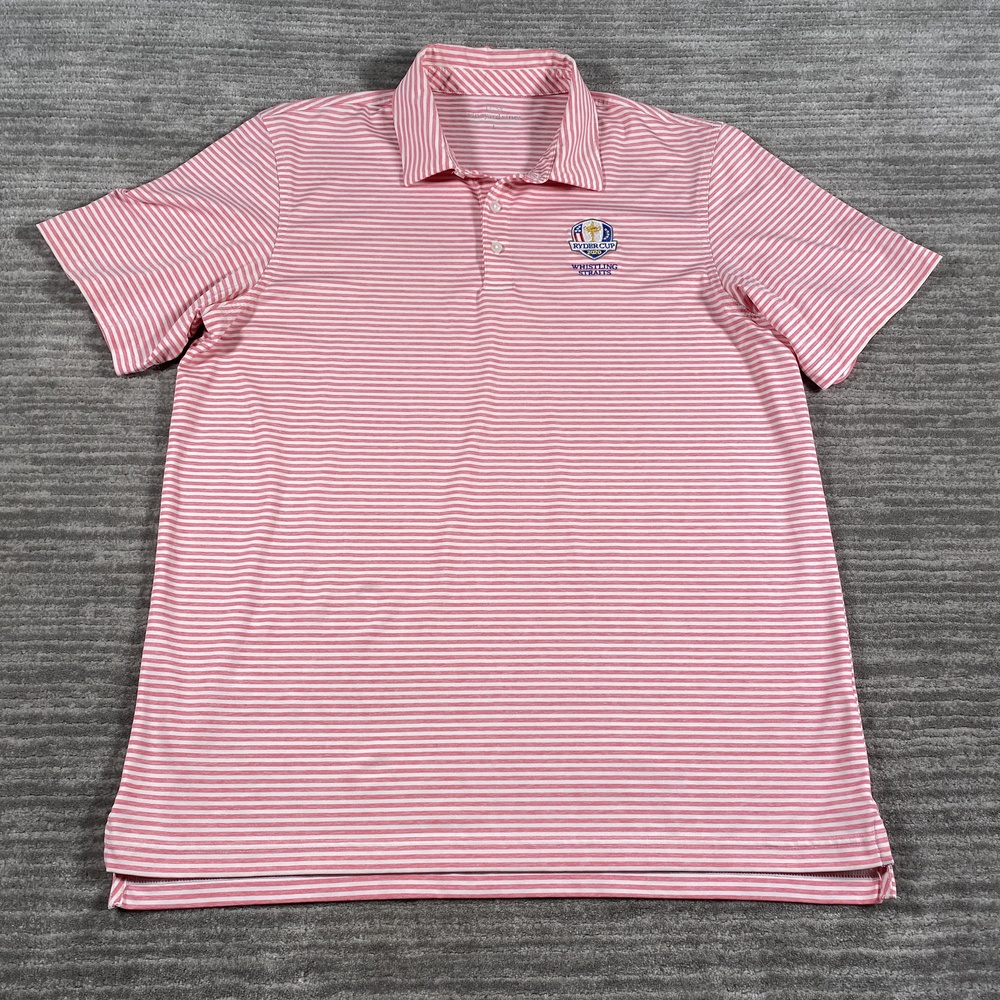 Ryder Cup 2020 Whistling Straits Golf Shirt Polo Mens Large Pink Vineyard Vines
